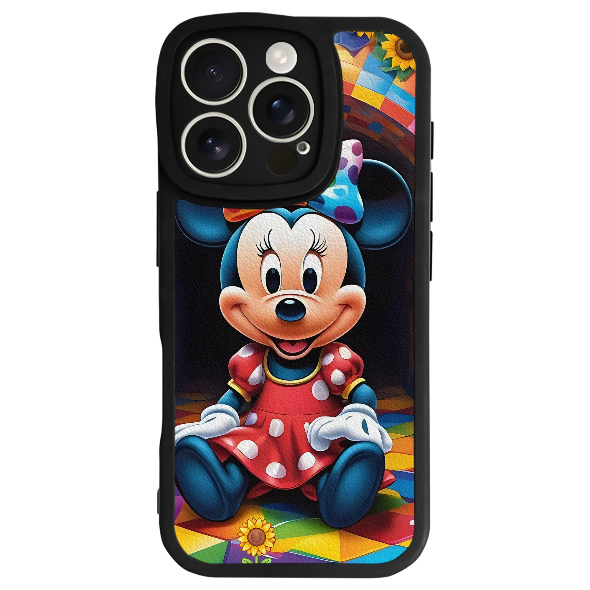 （画像用） ミッキーマウス Mickey Mouse 【iPhone 16シリーズ対応】シリコンスマホケース（レザー調） 材質：シリコン